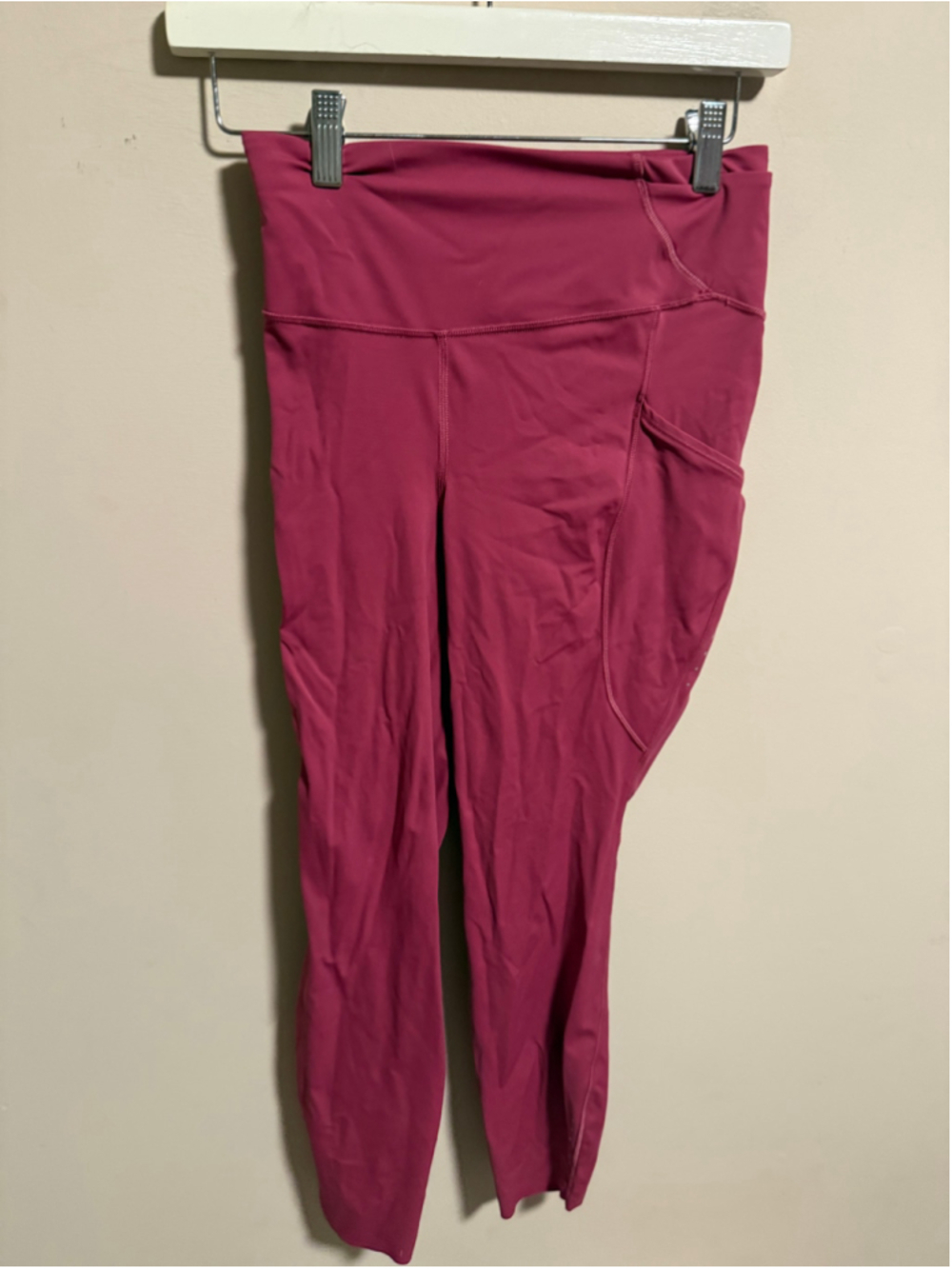 Lululemon Fast and Free High-Rise Tight 25" *Pockets Washed Mauve- Size 6 RARE